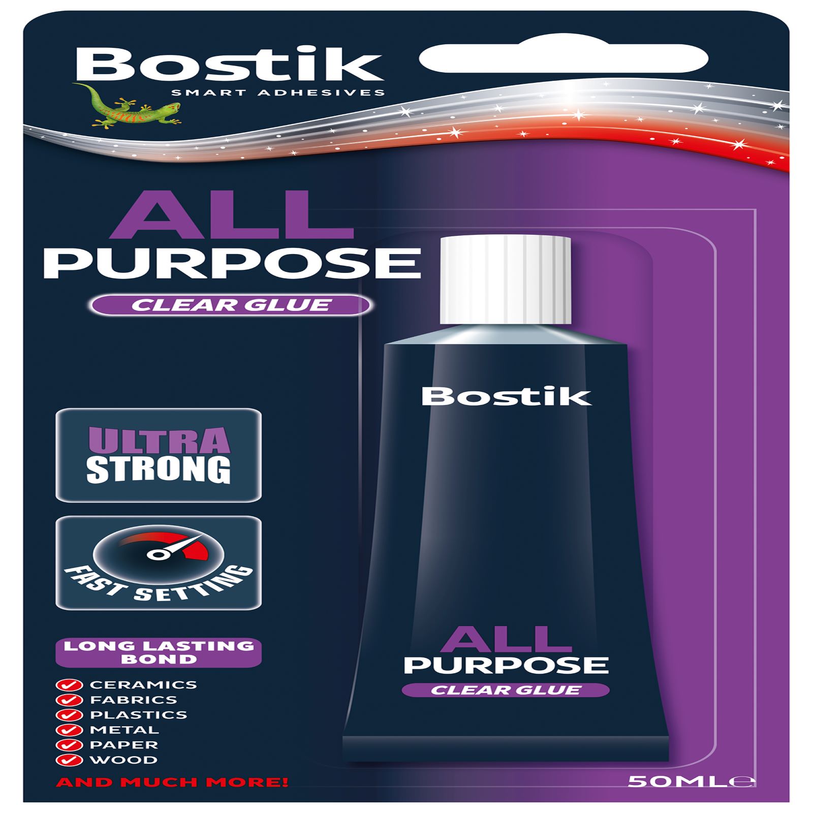 Bostik Clear All Purpose Glue 50ml J A Milton
